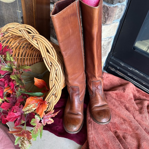 Vintage 1970s Dexter Leather Made in USA boots Sz 7 - Picture 2 of 9